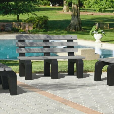 MASONWAYS 48'' x 25'' x 31'' Gray Plastic Dura-Bench with Black Legs 600TRAD440GR